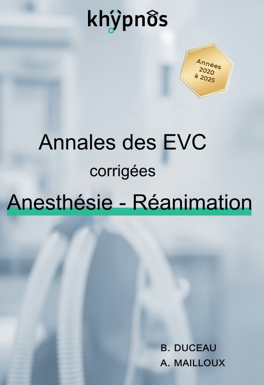 Couverture du livre — Annales EVC Anesthésie-Réanimation 2020–2025