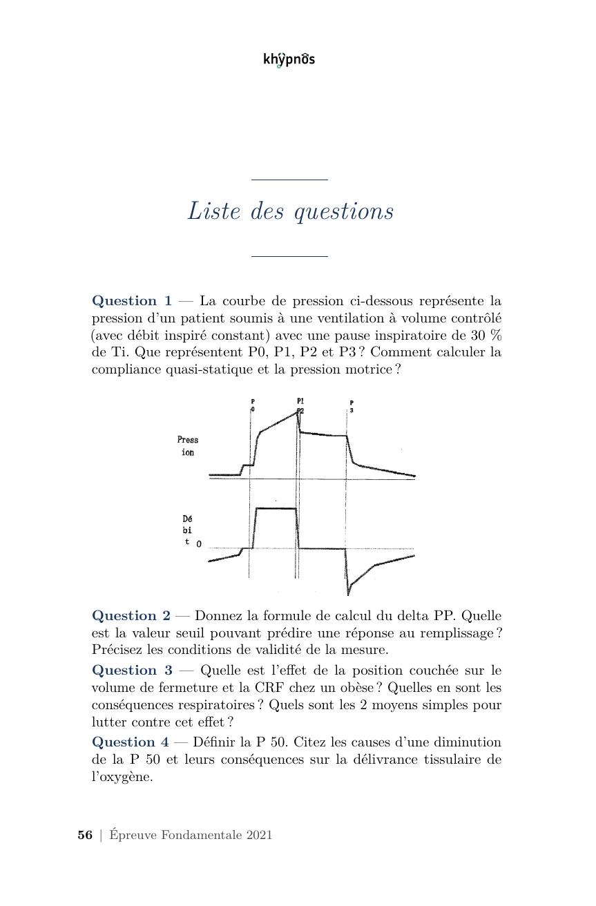 Aperçu page 1 — liste des questions